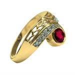 14k-18K Yellow Gold & Ruby-Diamond - Image 4