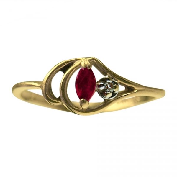 14k-18K Yellow Gold & Ruby-Diamond