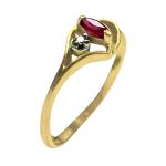 14k-18K Yellow Gold & Ruby-Diamond - Image 4
