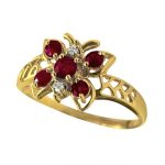 14k-18K-Yellow-Gold-Ruby-Diamond - Image 2
