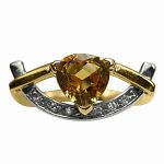 14K-18K Yellow Gold- Topaz- Diamond - Image 3