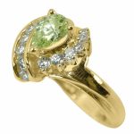 14K-18K Yellow Gold- Turmalin-Diamond - Image 2