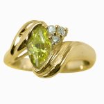 14K-18K Yellow Gold- Turmalin-Diamond - Image 3