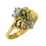 14K-18K Yellow Gold- Turmalin-Diamond - Image 3