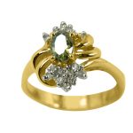 14K-18K Yellow Gold- Turmalin-Diamond - Image 2