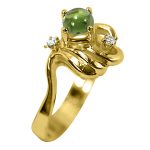 14K-18K Yellow Gold- Turmalin-Diamond - Image 2