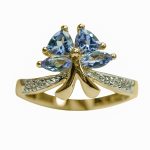 14K-18K Yellow Gold Tanzanite- Diamond - Image 5