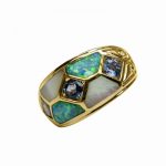14K-18K Yellow Gold Tanzanite Mother Pearl- Diamond - Image 4