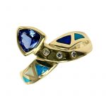 14K-18K Yellow Gold Tanzanite Mother Pearl- Diamond - Image 5