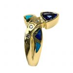 14K-18K Yellow Gold Tanzanite Mother Pearl- Diamond - Image 3