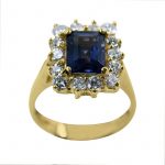 14K-18K Yellow Gold Tanzanite -Diamond - Image 4