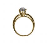 14K-18K Yellow Gold Tanzanite Cabeshon -Diamond - Image 3