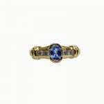 14K-18K Yellow Gold Tanzanite -Diamond - Image 3