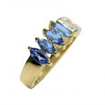 14K-18K Yellow Gold Tanzanite -Diamond - Image 3