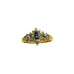 14K-18K Yellow Gold Tanzanite -Diamond - Image 3