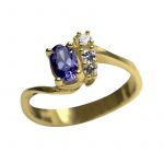 14K-18K Yellow Gold Tanzanite-Diamond - Image 3