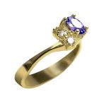 14K-18K Yellow Gold Tanzanite-Diamond - Image 2